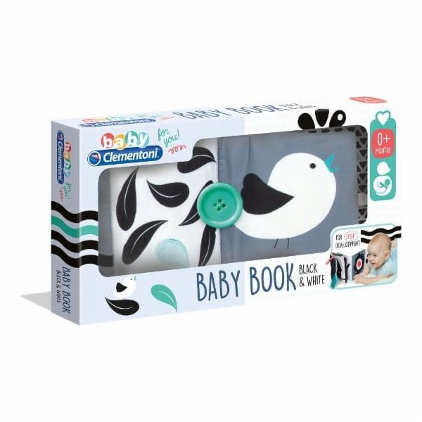 Kniha Clementoni Clemmy baby - dětská, černo-bílá