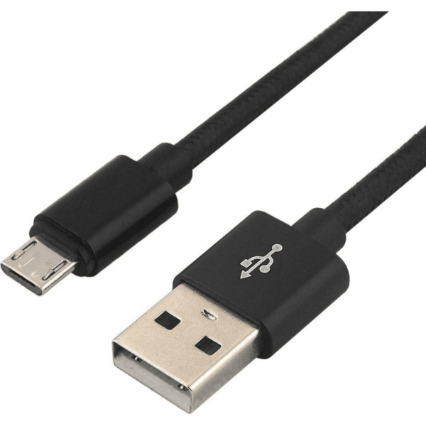 everActive cable micro USB 1m - Black braided quick charg...