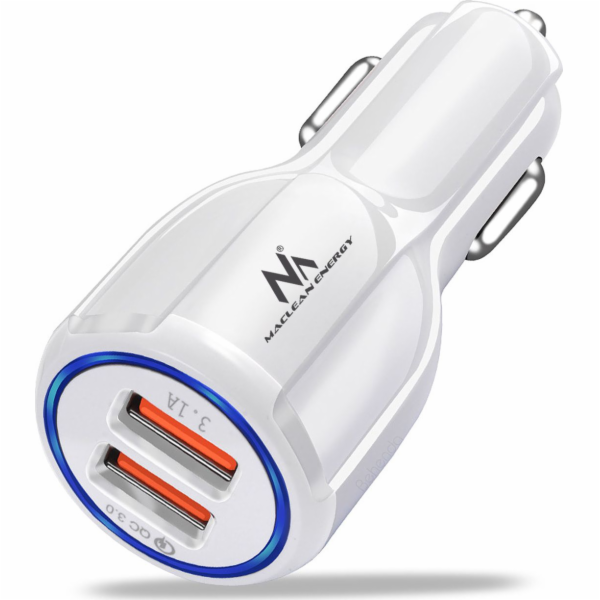 QC 3.0 nabíječka do auta 2xUSB MCE478 W Bílá