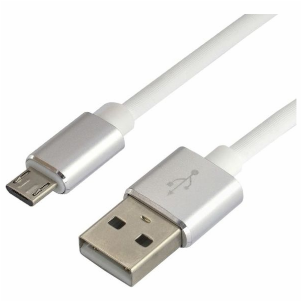 everActive cable USB 1m - White silicone quick charge 2 4...