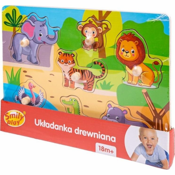 Dřevěná puzzle zoo