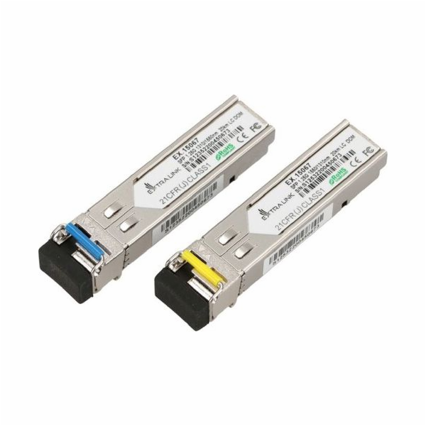 SFP moduly 1.25G 1310/1550nm single mode 20km LC