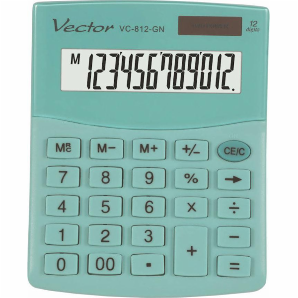 VECTOR CALCULATOR OFFICE KAV VC-812 GN GREEN