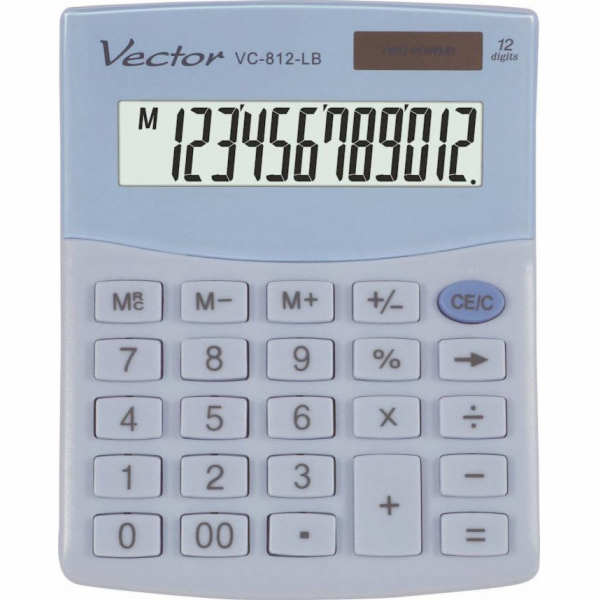 VECTOR OFFICE CALCULATOR KAV VC-812 LB LIGHT BLUE