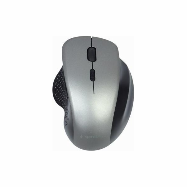 GEMBIRD myš MUSW-6B-02, černo-stříbrná, bezdrátová, USB n...