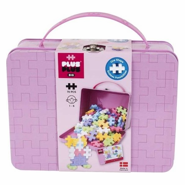 Plus Plus Big bricks - Kovový kufr 70 prvků