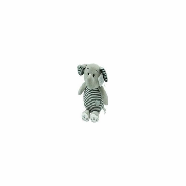 Maskot pruhované mazlení - Slon 26 cm