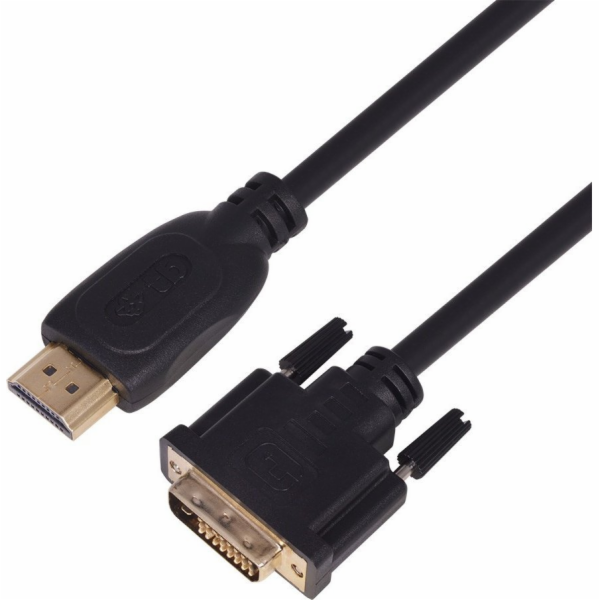 Kabel HDMI - DVI 3m. 24+1,pozlacany