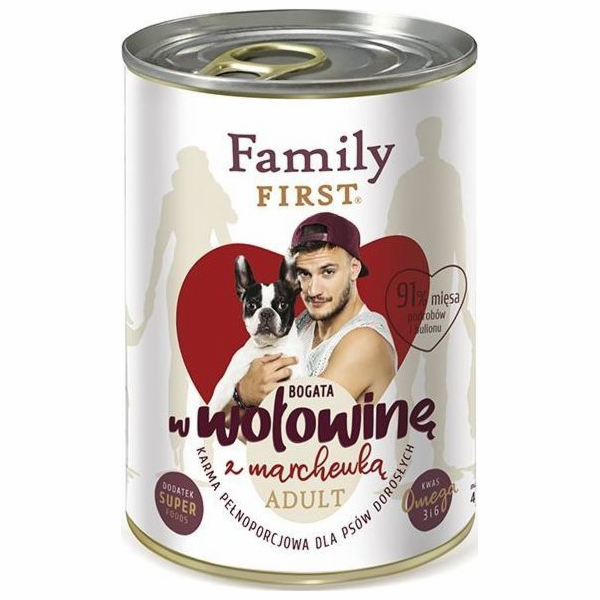 FAMILY FIRST Adult Chicken with beets - Wet dog food - 400 g