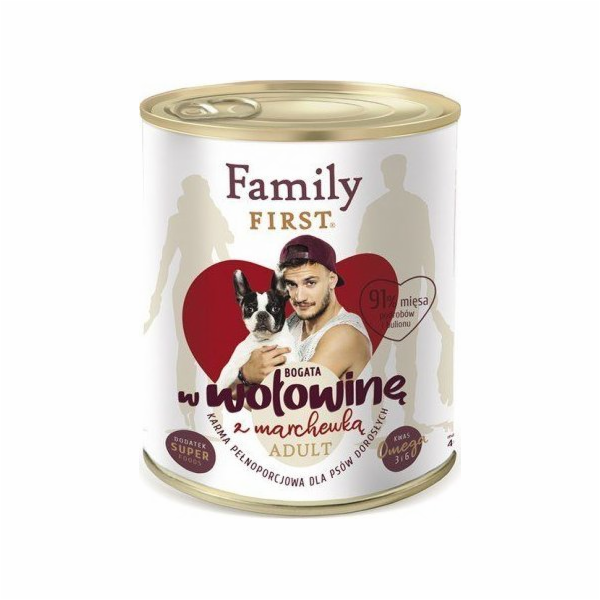 FAMILY FIRST Adult Chicken with beets - Wet dog food - 800 g