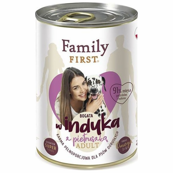 FAMILY FIRST Adult Beef with carrots - Wet dog food - 400 g