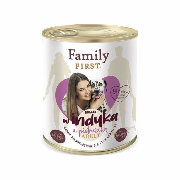 FAMILY FIRST Adult Beef with carrots - Wet dog food - 800 g