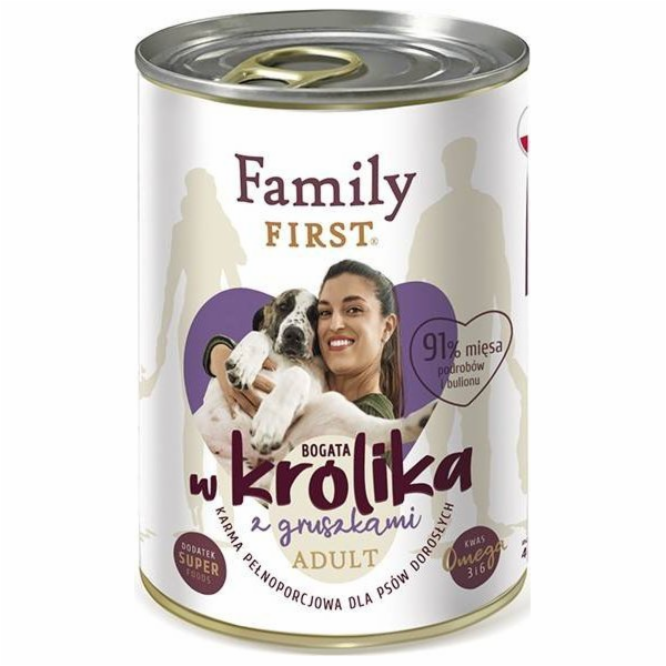 FAMILY FIRST Adult Beef with carrot - Wet dog food - 200 g