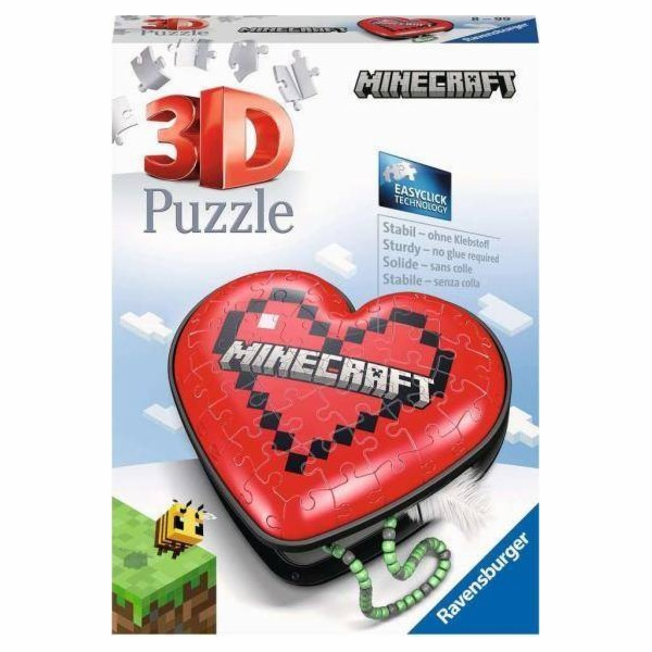 Puzzle 3D 54 elementy Minecraft Serce