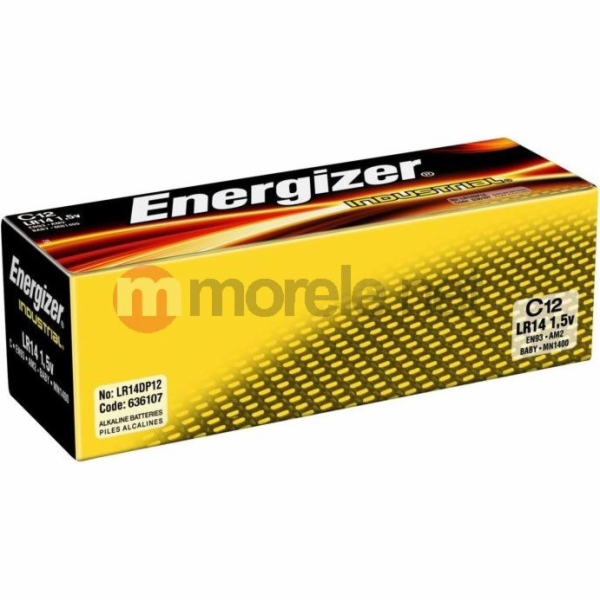 ENERGIZER INDUSTRIAL PRO BATTERY LR14 C R14 1.5V 12 PCS