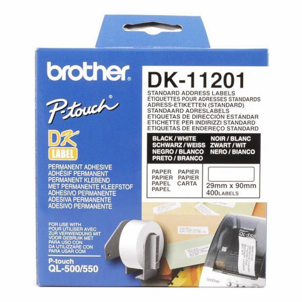 Brother páska DK-11201 (černá na bílé)