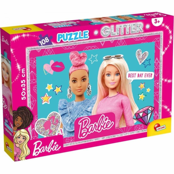 Lisciani Puzzle 108 dílků Barbie se třpytkami - Nejlepší den