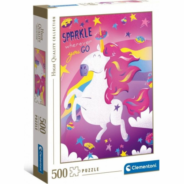 Clementoni Puzzle 500 Hq Fantastická zvířata Jednorožec
