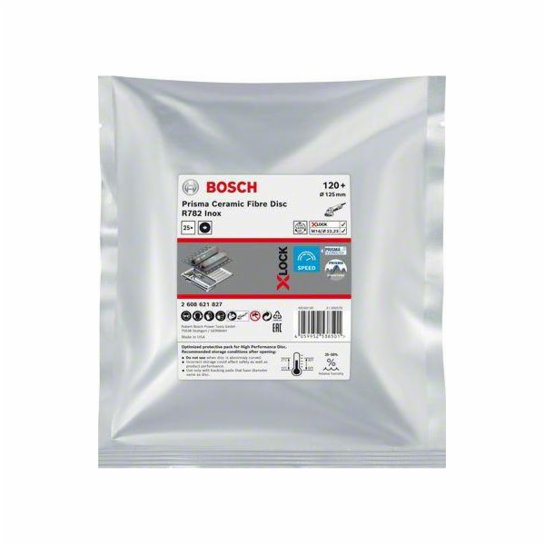 Bosch BOSCH FIBRA PUCK X-LOCK INOX 125 gr.120 R782 /25ks....