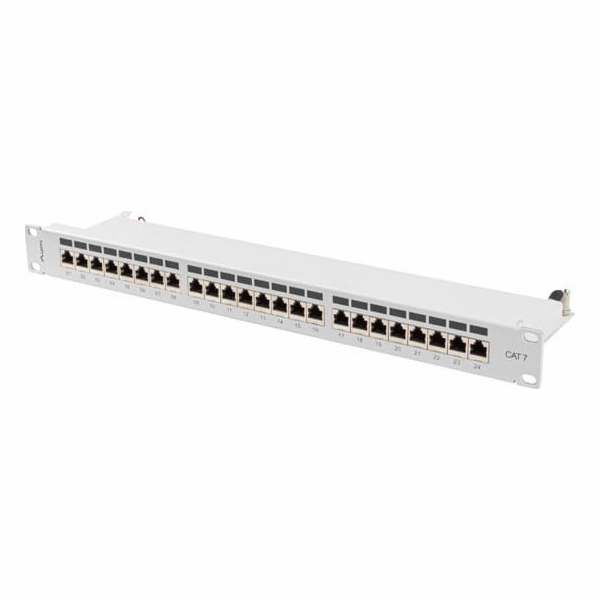 Lanberg Patch panel 1U 19 24x RJ-45 Cat.7 Šedý (PPS7-1024-S)