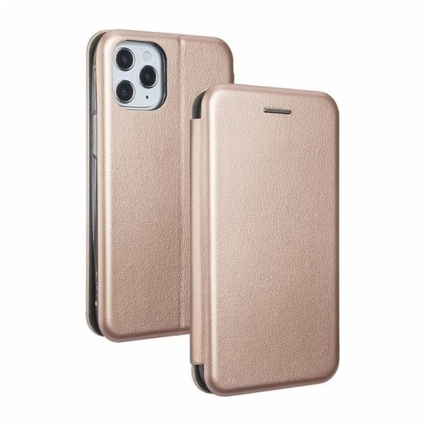 Pouzdro Book Magnetic iPhone 12 5.4, růžové zlato/růžové ...