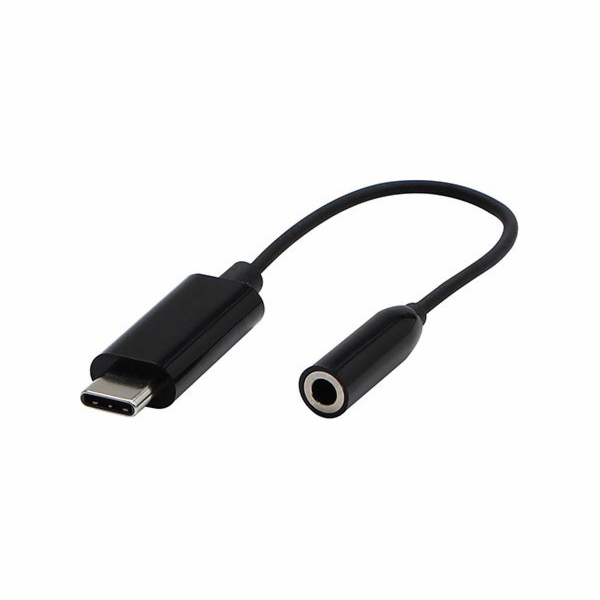 USB adaptér USB-C - Jack 3,5 mm černý
