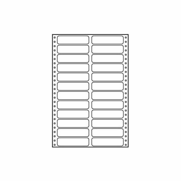Tabulkové etikety s logem A4, dvouřadé, bílé, 24 etiket, ...