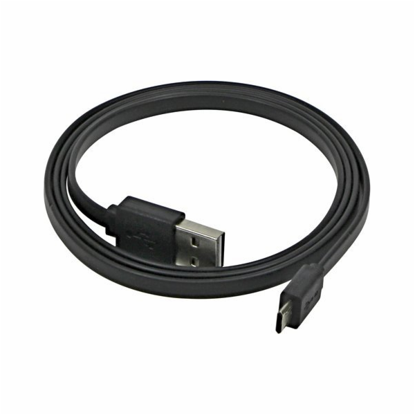 Neutrální USB-A - microUSB USB kabel 1 m Černý
