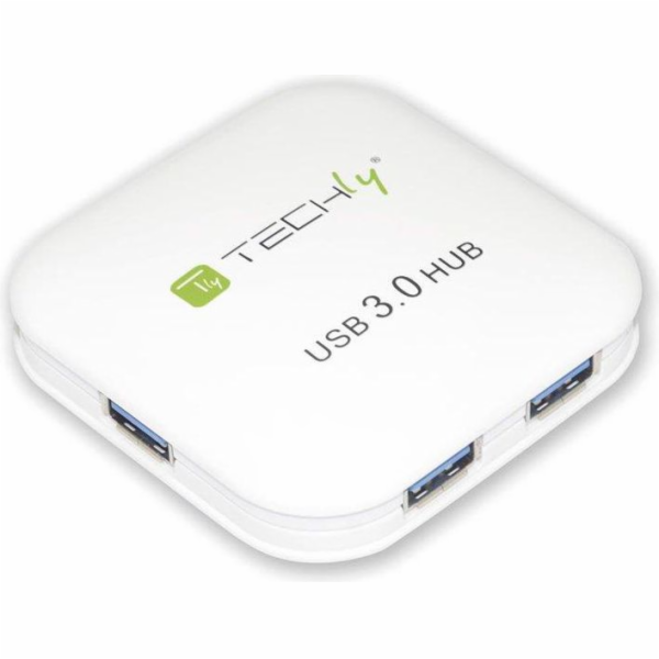 TECHLY HUB USB 3.0 Super-Speed ??4 Ports, bílé IUSB3-HUB4-WH