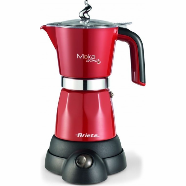 Elektrický kávovar Ariete Mokina na 4 šálky (1368/06 červ...