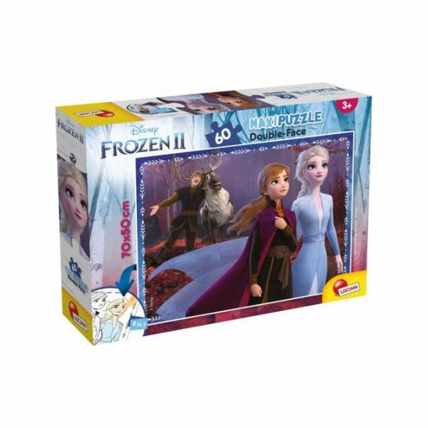 Lisciani Oboustranné puzzle Supermaxi 60 Frozen II