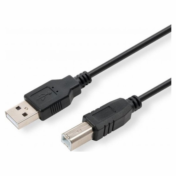 Logo kabelu USB USB-A – USB-B 1,8 m černý (30260)