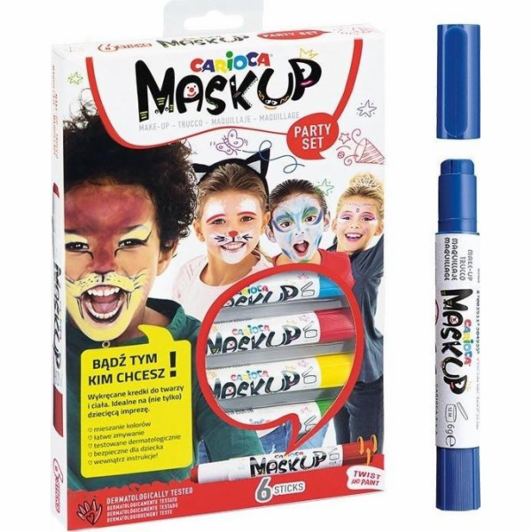 Carioca Tužky na obličej MaskUP 6 barev CARIOCA