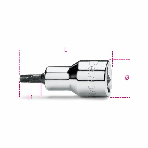 Beta Tools Nástavec Torx stopky 1/2 T27 x 58 mm (920RTX/27)