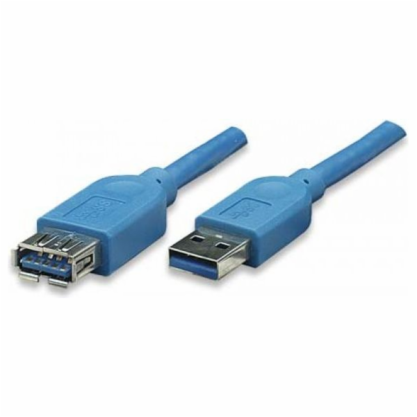 Techly USB-A - USB-A kabel USB 1 m modrý (ICOC-U3-AA-10-EX)