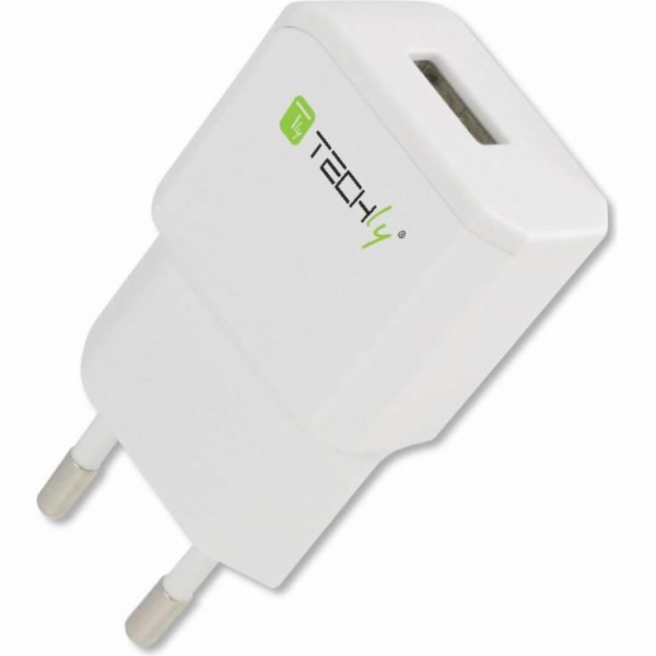 Techly Slim USB nabíječka 5V 2,1A bílá (022373)