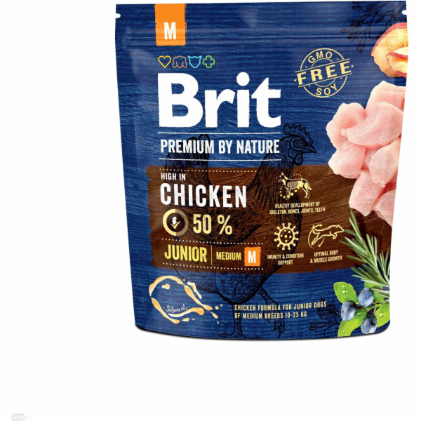 BRIT Premium by Nature Junior M Chicken - suché krmivo pr...