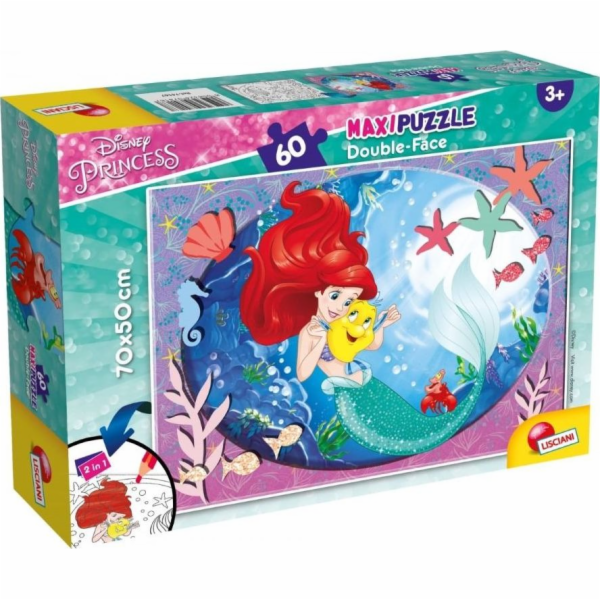 Lisciani Oboustranné puzzle maxi 60 Malá mořská víla