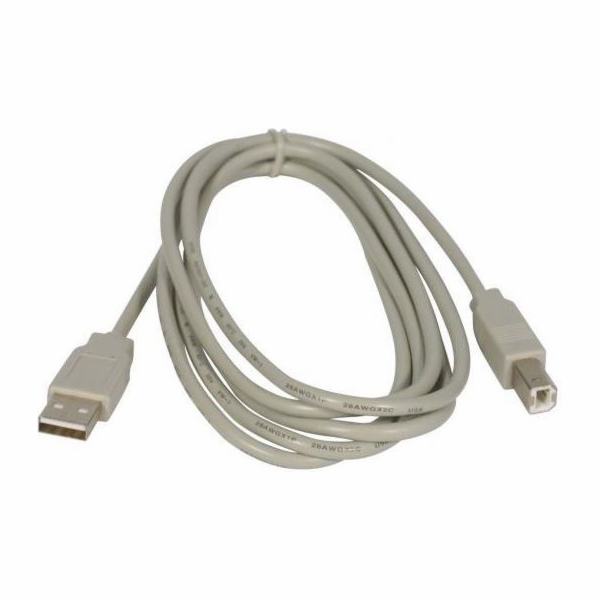 Logo kabelu USB USB-A – USB-B 5 m šedý (24120)