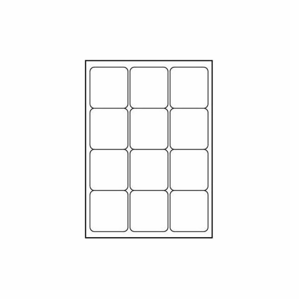 Štítky s logem A4, matné, bílé, 10 ks.