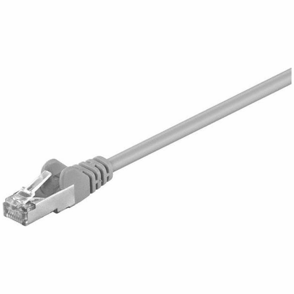 FTP patchcord, Cat.5e, RJ45 M-0,25m, chráněný, šedý, ekon...