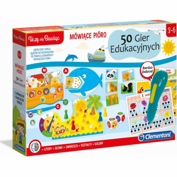 Vzdělávací hra Clementoni Talking Pen 50 her (50650)