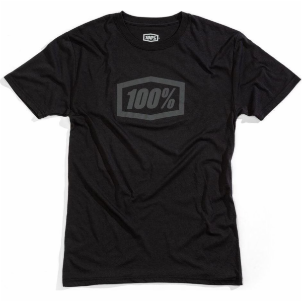 100% T-shirt 100% ESSENTIAL krótki rekaw Tech Black Grey ...