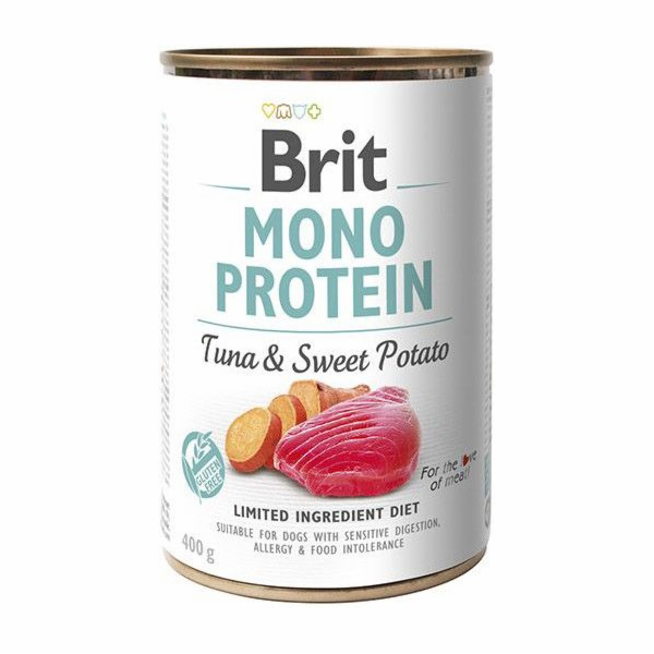 Brit Mono Protein Tuňák & bramborová plechovka 400g