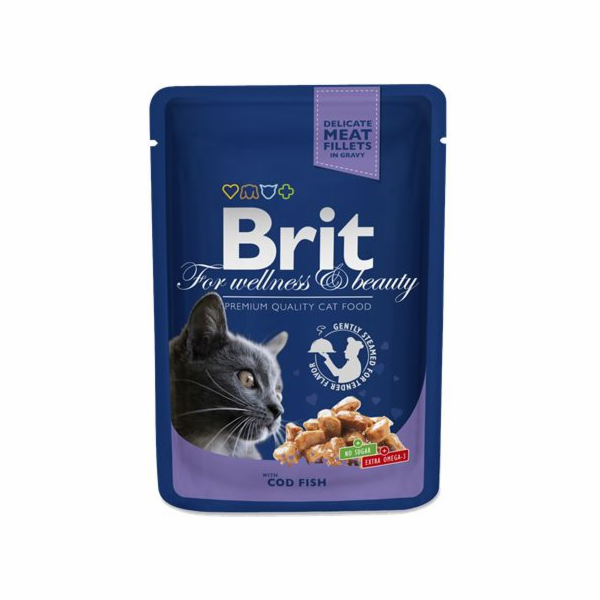 Brit Premium sáčky pro kočky s treskou 100g