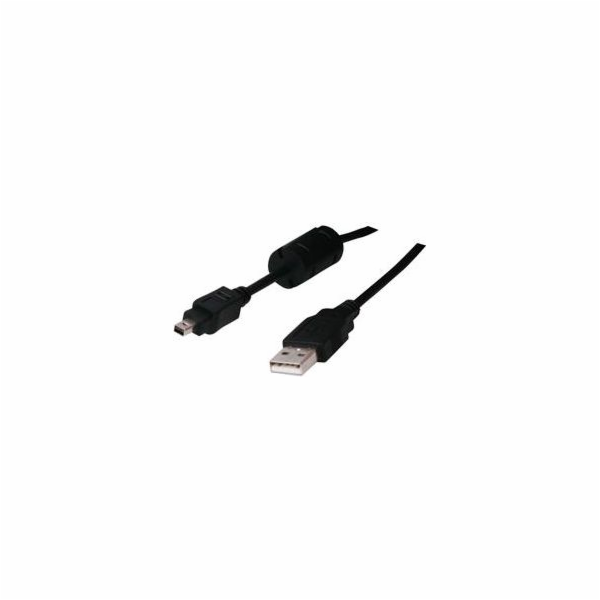Logo kabelu USB USB-A – miniUSB 1,8 m černý (31178)
