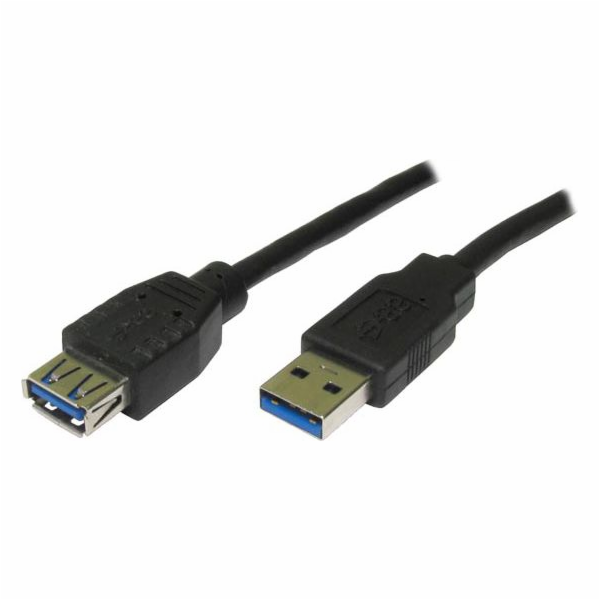 Kabel USB Logo USB-A - USB-A 1,8 m Černý