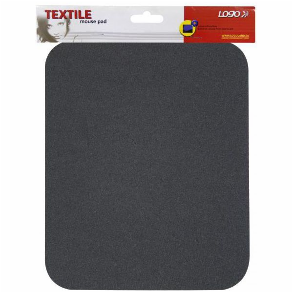 Měkká podložka pod myš s logem, černá (50150)