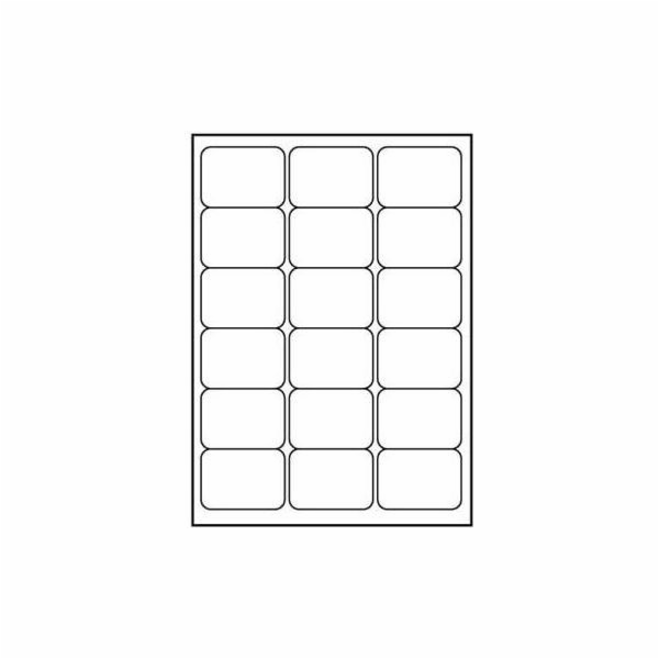 Logo A4 Label, Matte, White, 25 ks.