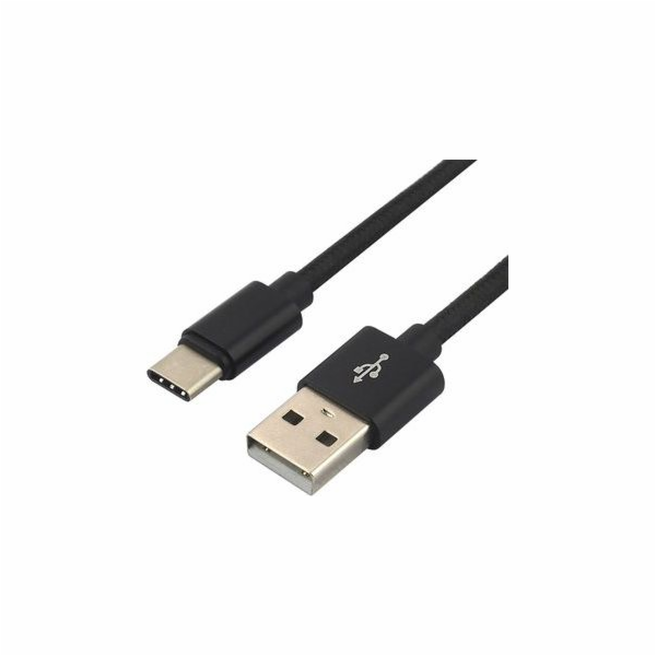 everActive cable USB-C 1m - Black braided quick charge 3A...